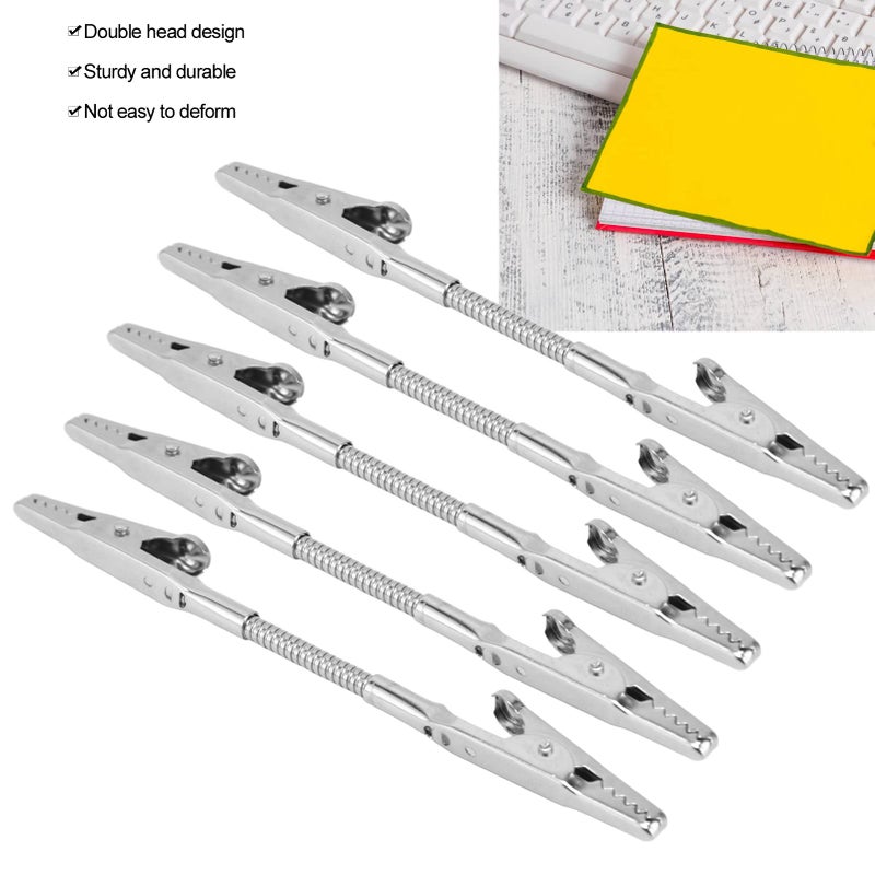 GLOGLOW Double Head Alligator Clip  Bendable Double Head Memo Clip Metal Strong Clip Photo Holder for Crafts DIY Card PhotoClip Photo Holders - Image 2